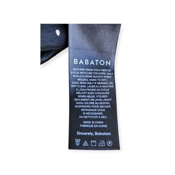 Aritzia Babaton Black Mini Slip Skirt Size 4 Satin Fabric - Picture 8 of 9